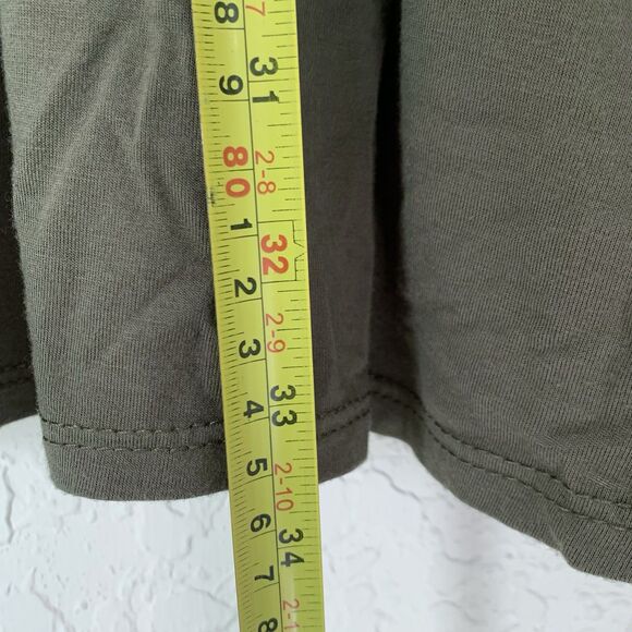 Lulus Twirl Power Dress Women M Olive Green 3/4 Sleeve TShirt Mini Stretch Fall - Picture 6 of 9